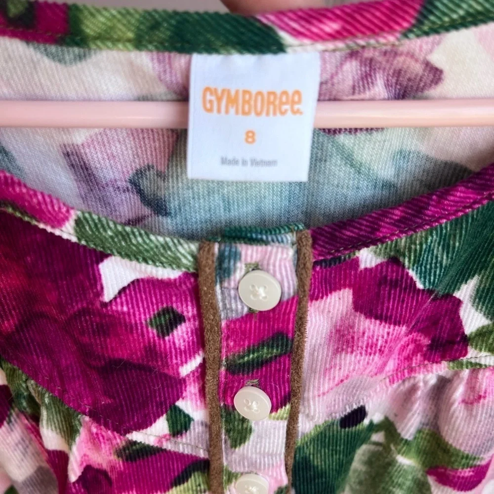 Gymboree Floral Dress with Pink and Green